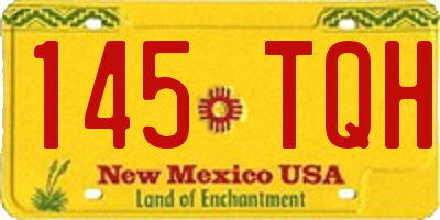 NM license plate 145TQH