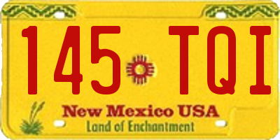 NM license plate 145TQI