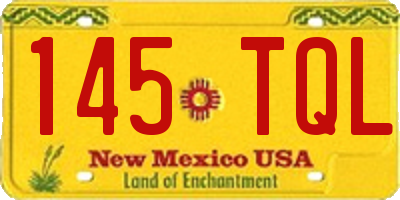 NM license plate 145TQL