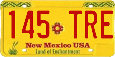 NM license plate 145TRE