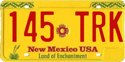 NM license plate 145TRK