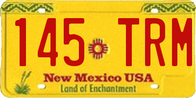 NM license plate 145TRM