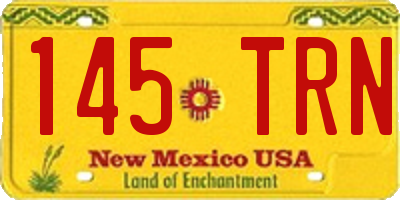 NM license plate 145TRN