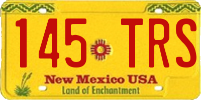NM license plate 145TRS