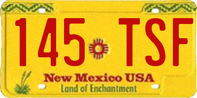 NM license plate 145TSF