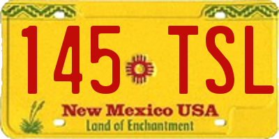NM license plate 145TSL