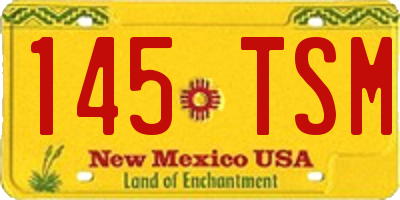 NM license plate 145TSM