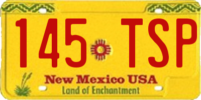 NM license plate 145TSP
