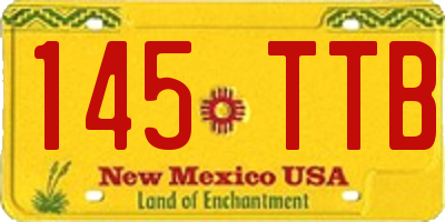 NM license plate 145TTB