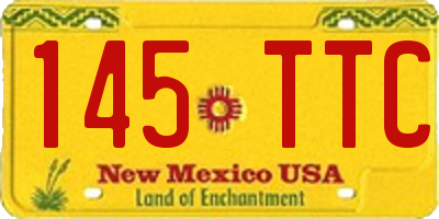 NM license plate 145TTC