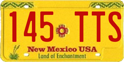 NM license plate 145TTS