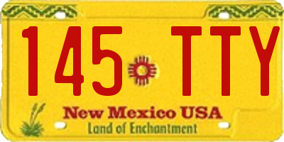 NM license plate 145TTY