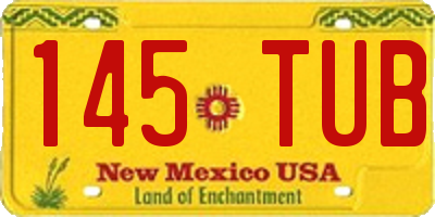 NM license plate 145TUB