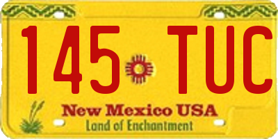 NM license plate 145TUC