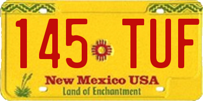 NM license plate 145TUF