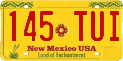 NM license plate 145TUI