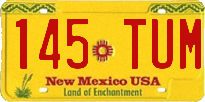 NM license plate 145TUM