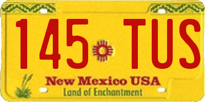 NM license plate 145TUS