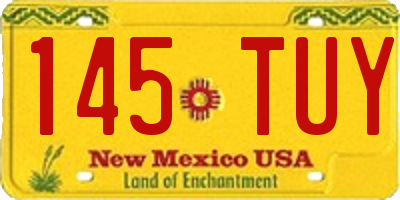 NM license plate 145TUY