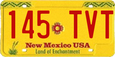 NM license plate 145TVT