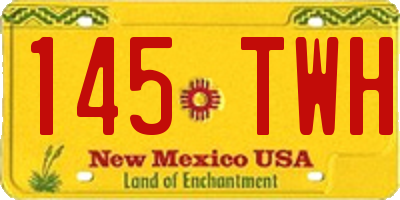 NM license plate 145TWH