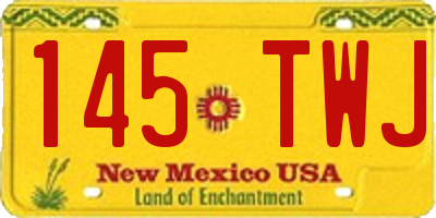 NM license plate 145TWJ