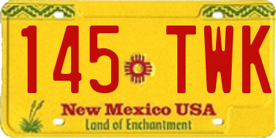 NM license plate 145TWK