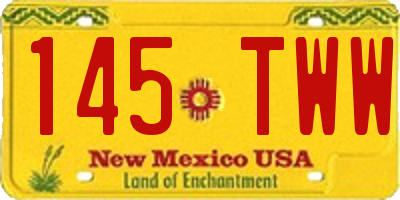 NM license plate 145TWW
