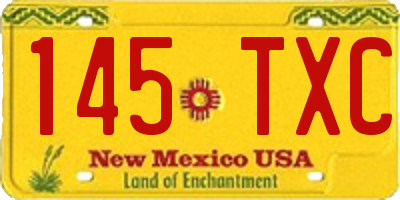 NM license plate 145TXC