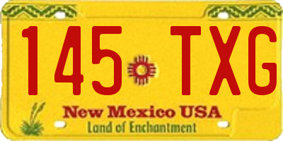 NM license plate 145TXG