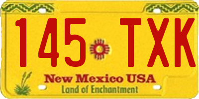 NM license plate 145TXK