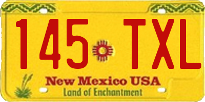 NM license plate 145TXL