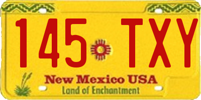 NM license plate 145TXY
