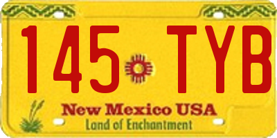 NM license plate 145TYB