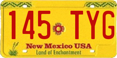 NM license plate 145TYG