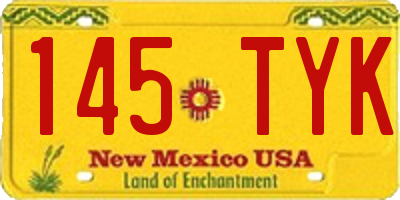 NM license plate 145TYK