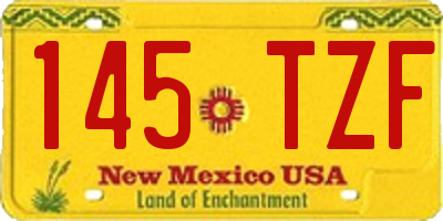 NM license plate 145TZF