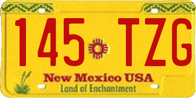 NM license plate 145TZG