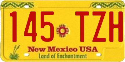 NM license plate 145TZH