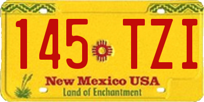 NM license plate 145TZI