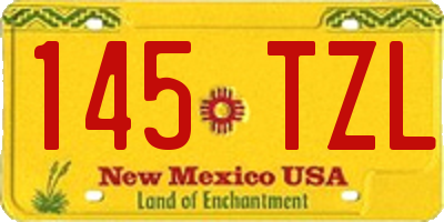 NM license plate 145TZL