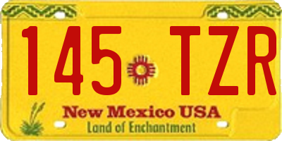 NM license plate 145TZR