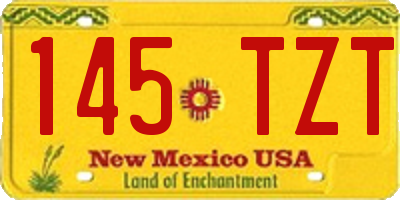 NM license plate 145TZT