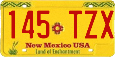 NM license plate 145TZX