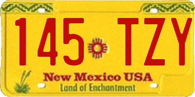 NM license plate 145TZY