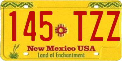 NM license plate 145TZZ