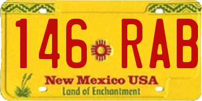 NM license plate 146RAB