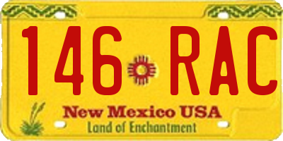 NM license plate 146RAC