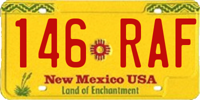 NM license plate 146RAF