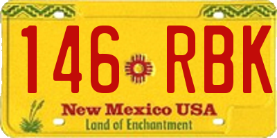 NM license plate 146RBK
